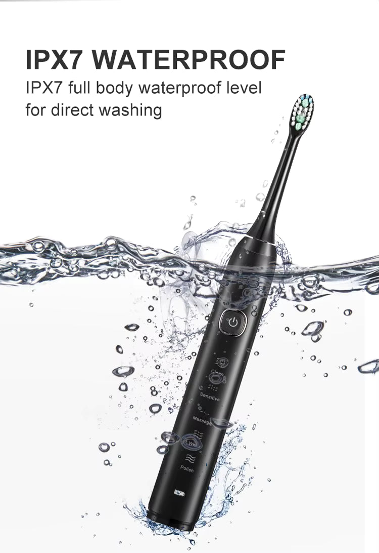 Brosse à dents électrique Rechargeable Brush avec une tête de brosse 8 pour adulte