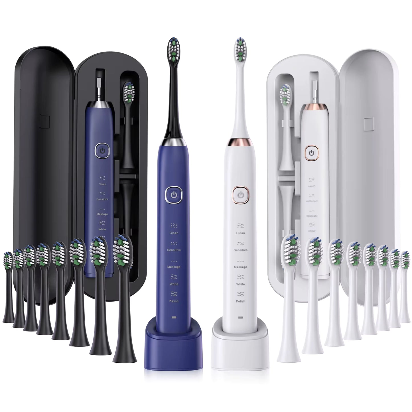Brosse à dents électrique Rechargeable Brush avec une tête de brosse 8 pour adulte